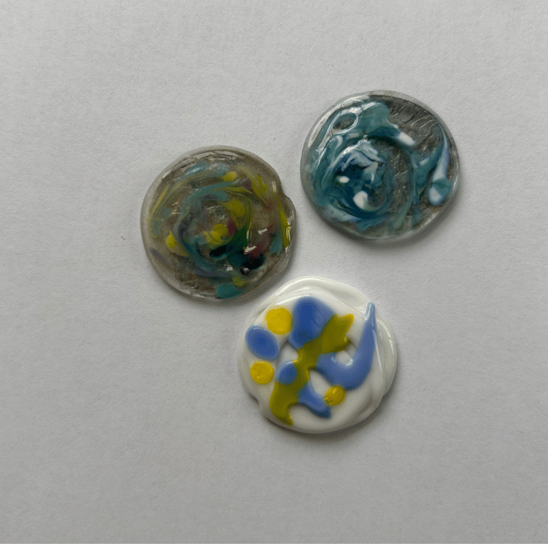 Round Ball Marker Necklace - Floral Ball Markers