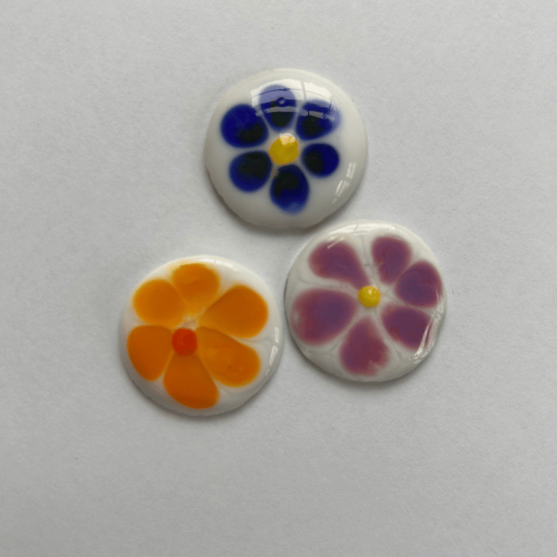 Round Ball Marker Necklace - Floral Ball Markers